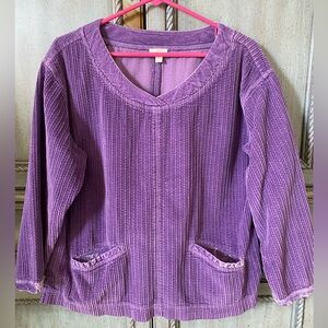 J. Jill Lavender 100% Cotton Pull-over Top
